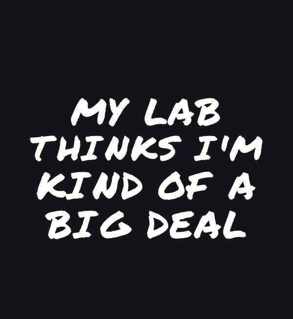 My Lab Thinks I'm Kind Of A Big Deal
