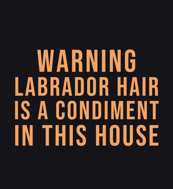 Warning: Labrador Hair Is A Condiment In This House